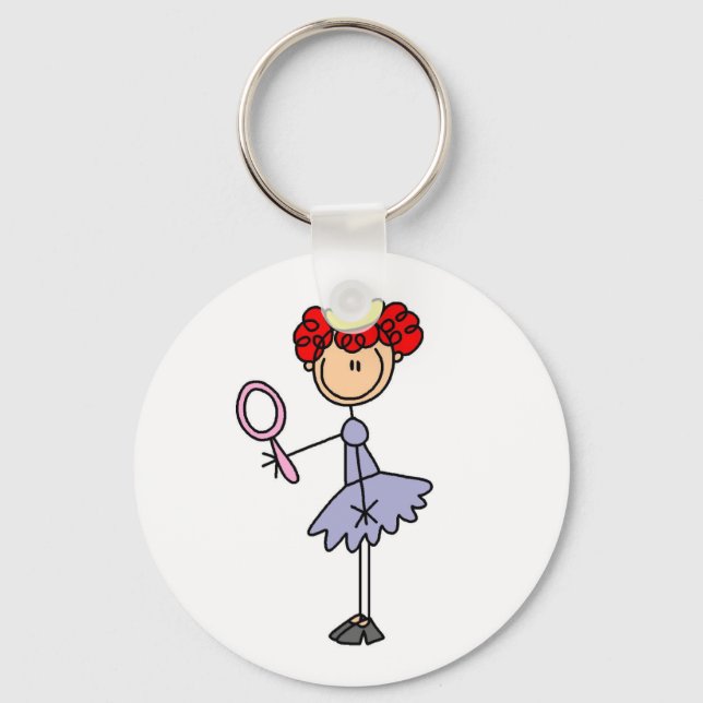 Red Haired Princess Key Ring (Front)