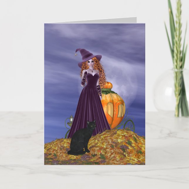 Red Haired Witch Card (Front)