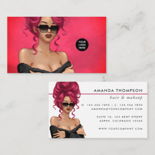 Red Haired Woman Business Card