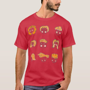 Red haired women stickers collection T-Shirt
