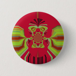 Red Hakuna Matata pattern 6 Cm Round Badge