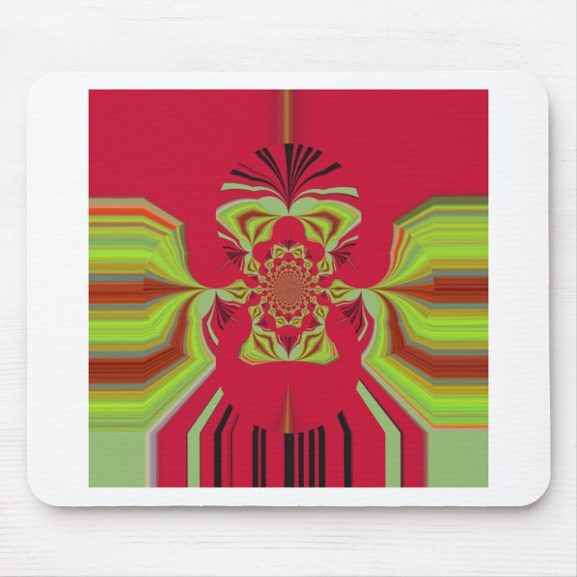 Red Hakuna Matata pattern Mouse Pad (Front)