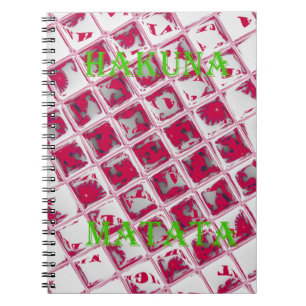 Red Hakuna Matata Style Notebook