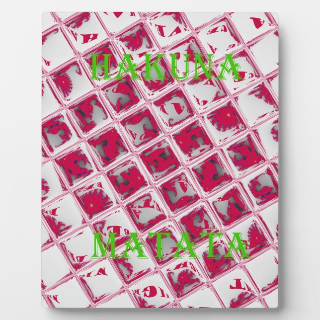 Red Hakuna Matata Style Plaque (Front)