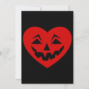 red halloween heart gothic valentine creepy invitation