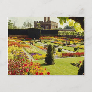 Red Hampton Court Palace Garden, England flowers Postcard