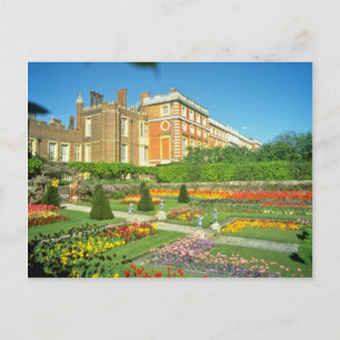 Red Hampton Court, Surrey, England flowers Postcard