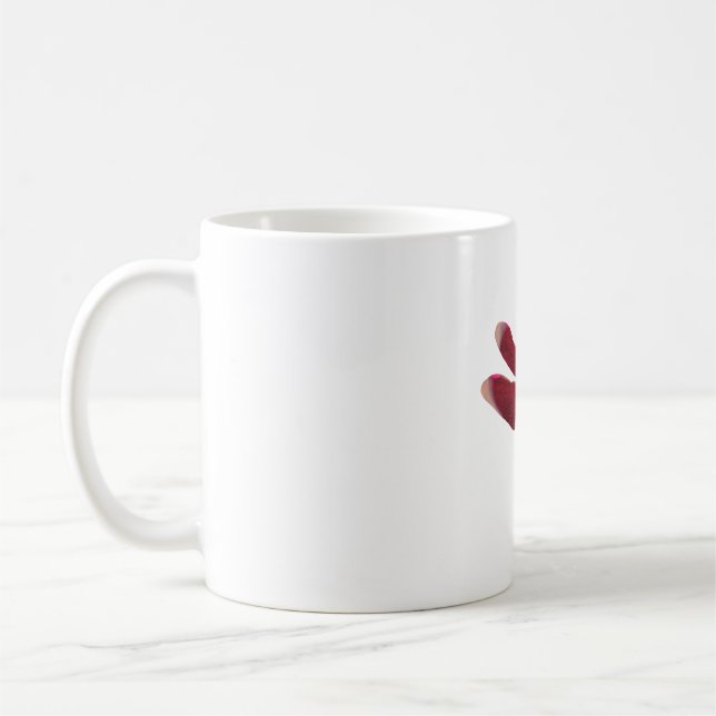 Red Hand Drawn Dragonfly Coffee Mug (Left)