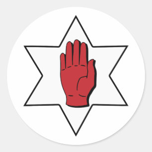 Red Hand Of Ulster Classic Round Sticker