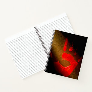 Red Hand Print  Notebook