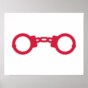 Red Handcuffs Poster