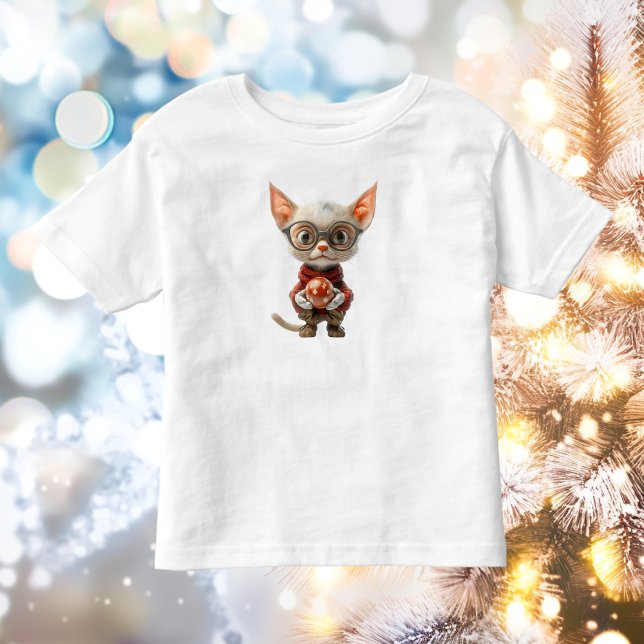 Red-Handed Christmas Cat Toddler's Tee (Creator Uploaded)