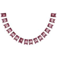 Red Happy Birthday Painting Splatter Bunting Flags