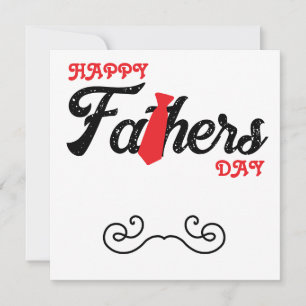 Red Happy Father's Day Greeting Card