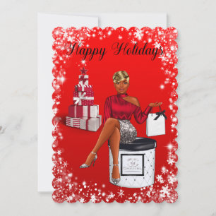 Red Happy Holiday Postcard