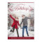 Red Happy Holidays Mix Typography Wedding Photo 