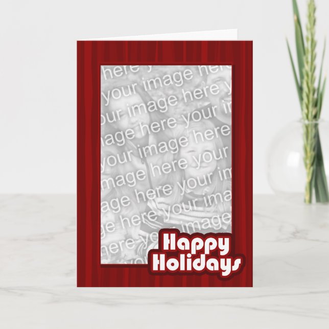 Red Happy Holidays Template - Customised (Front)