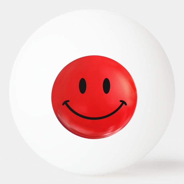 Red Happy Ping Pong Ball (Back)