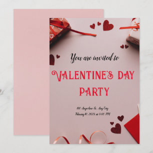 Red Happy Valentine's Day Modern Card