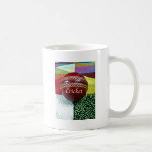 Red Hard Ball Glory Cricket Art Mug Coaster Kitche
