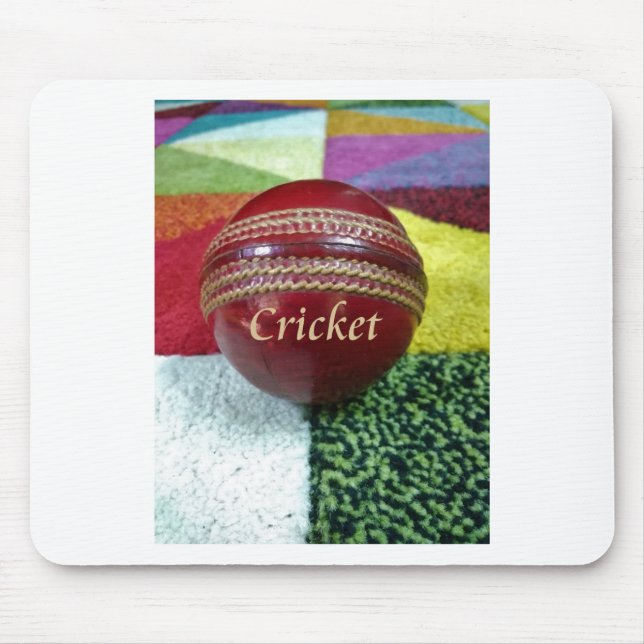 Red Hard Ball Glory Cricket Art Mug Coaster Kitche Mouse Pad (Front)