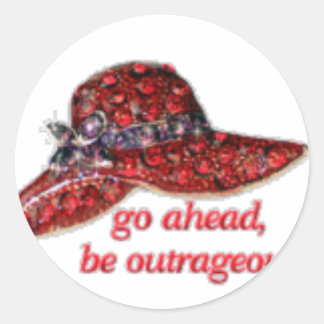 red hat classic round sticker
