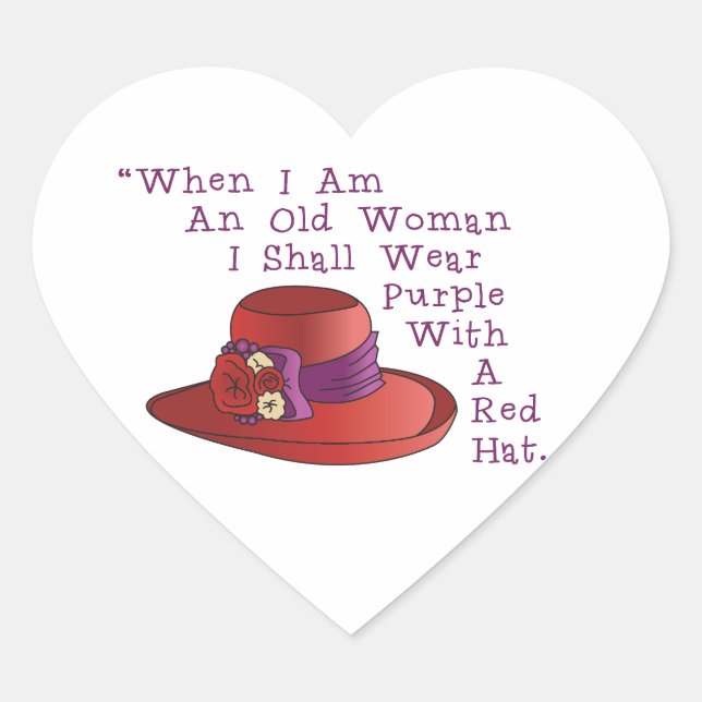 Red Hat Heart Sticker (Front)