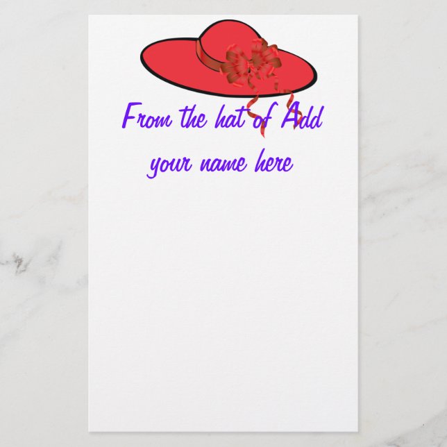 red hat stationery (Front)
