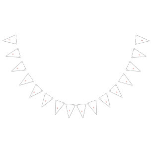 Red Hawaiian hibiscus with detailed petals and sta Bunting