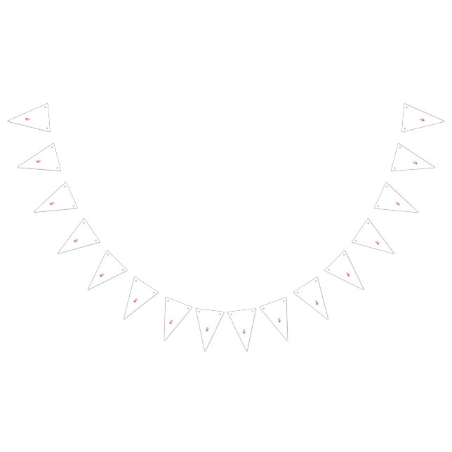 Red Hawaiian hibiscus with detailed petals and sta Bunting (All)