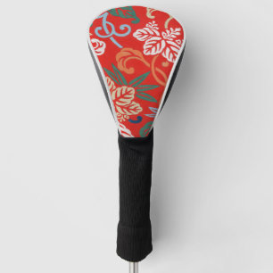 Red Hawaiian Japanese Kimono Golf Head Cover