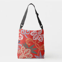 Red Hawaiian Japanese Kimono: Vintage Floral