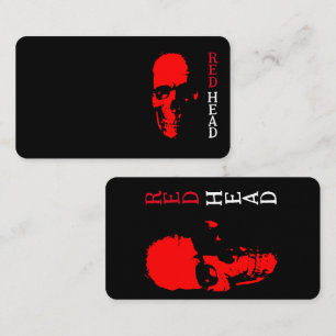 Red Head Business Card