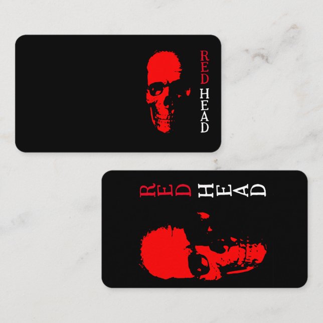 Red Head Business Card (Front/Back)