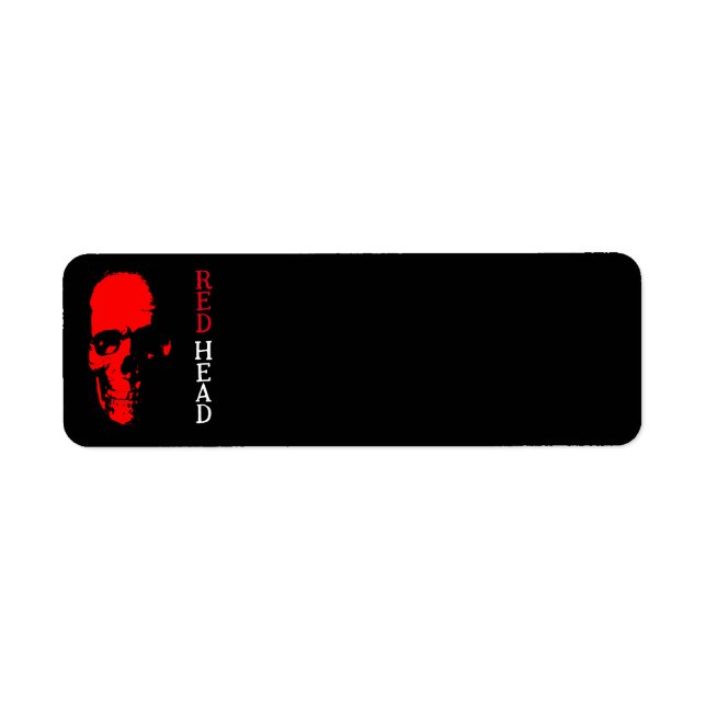 Red Head Return Address Label (Front)