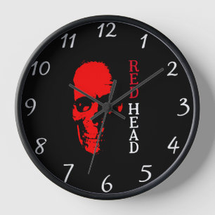 Red Head Wall Clock