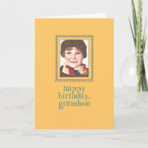 Red-headed Boy to Grandson Birthday Card