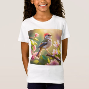 Red Headed Buff Chested Warbler Fantasy Bird T-Shirt