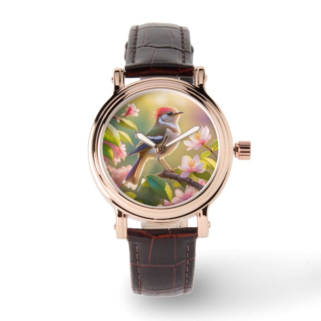 Red Headed Buff Chested Warbler Fantasy Bird Watch (Front)