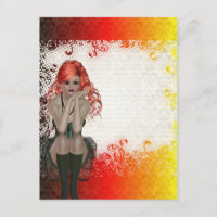 Red headed goth girl