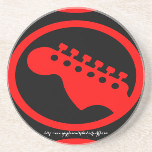 "Red Headed Guitar" Coaster
