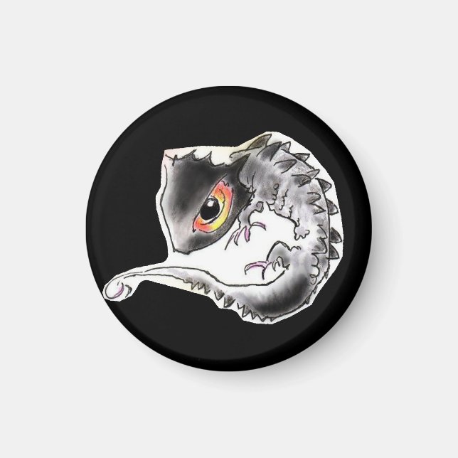 Red-headed lizard magnet (Front)