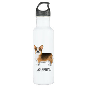 Red Headed Tricolor Pembroke Welsh Corgi And Name 710 Ml Water Bottle