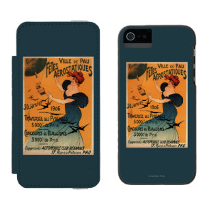 Red-Headed Woman Awaits Balloons Birds Poster Incipio Watson™ iPhone 5 Wallet Case