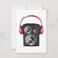 Red Headphones Speaker Graphic Music Audio