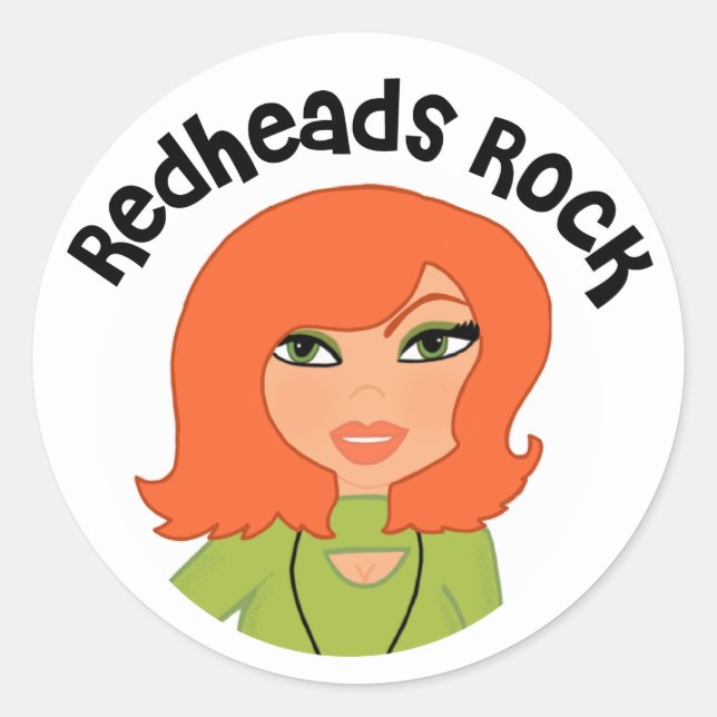 Red Heads Rock Stickers (Front)