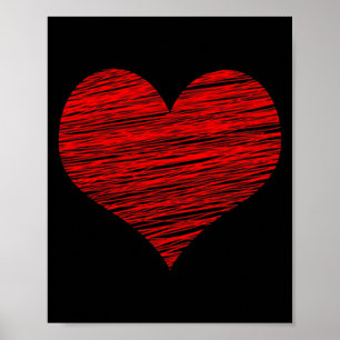 Red Hear For Girls And Boys-valentines Day Shirt Poster