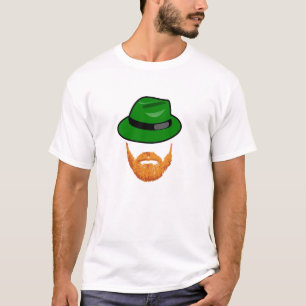 Red Heard Beard and Green Fedora T-Shirt
