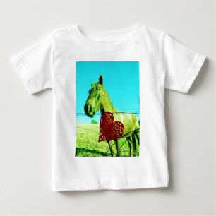 Red Heart and Horse Baby T-Shirt