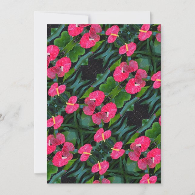 Red Heart Anthurium Plant Invitation (Front)
